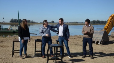 El municipio comenzó la obra de dragado de la Laguna Mulitas