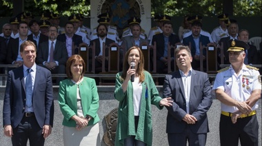 Vidal habló frente a la Bonaerense y criticó a "la política"
