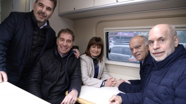 Reforzando la unidad: Larreta se subió a la "Patoneta"