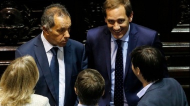 Papelón de Scioli y Garro tras anunciar el primer club incorporado a las SAD