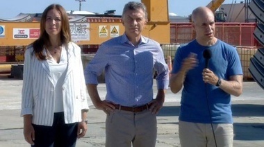 Macri, Vidal y Larreta recorrieron obras en Avellaneda
