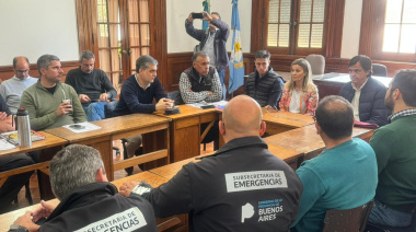 Provincia coordina asistencia en 9 de Julio y cuestiona a Milei por la paralización de la obra clave del Río Salado