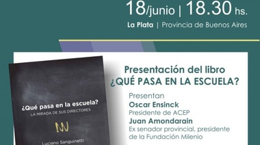 El concejal platense Luciano Sanguinetti presenta su libro