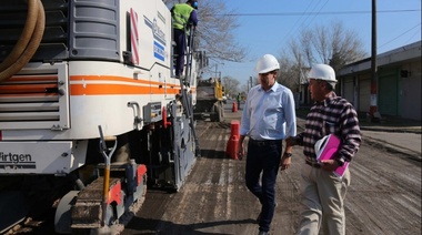Garró supervisó la obra vial de 117