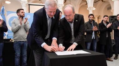 Fernández y Perczyk sellaron un acuerdo para proveer instrumentos musicales a las escuelas