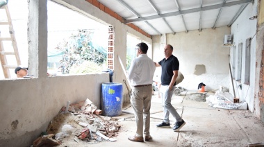 Hourcade supervisó los avances de la obra del Santa María Magdalena