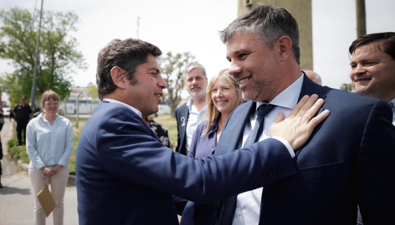 Hourcade recibió a Kicillof y recorrieron la nueva Casa de la Provincia
