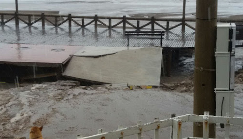 Un ciclón castigó la costa atlántica y causó destrozos en el sur bonaerense
