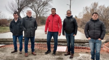 Santillán recorrió obras de pavimentación y luminaria