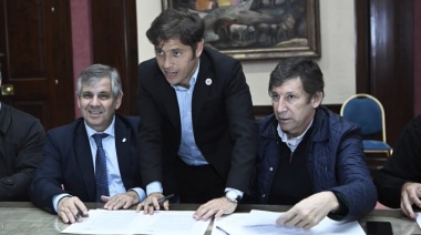 Britos y Kicillof firmaron el convenio para el programa “Municipios a la Obra”