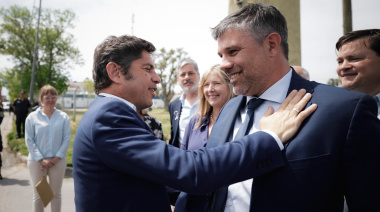 Hourcade recibió a Kicillof y recorrieron la nueva Casa de la Provincia