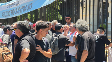 Bronca con la conducción: La marcha de Astilleros terminó a las piñas entre los propios trabajadores