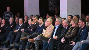 Sergio Massa reapareció en el homenaje a De la Sota y abogó por la unidad peronista